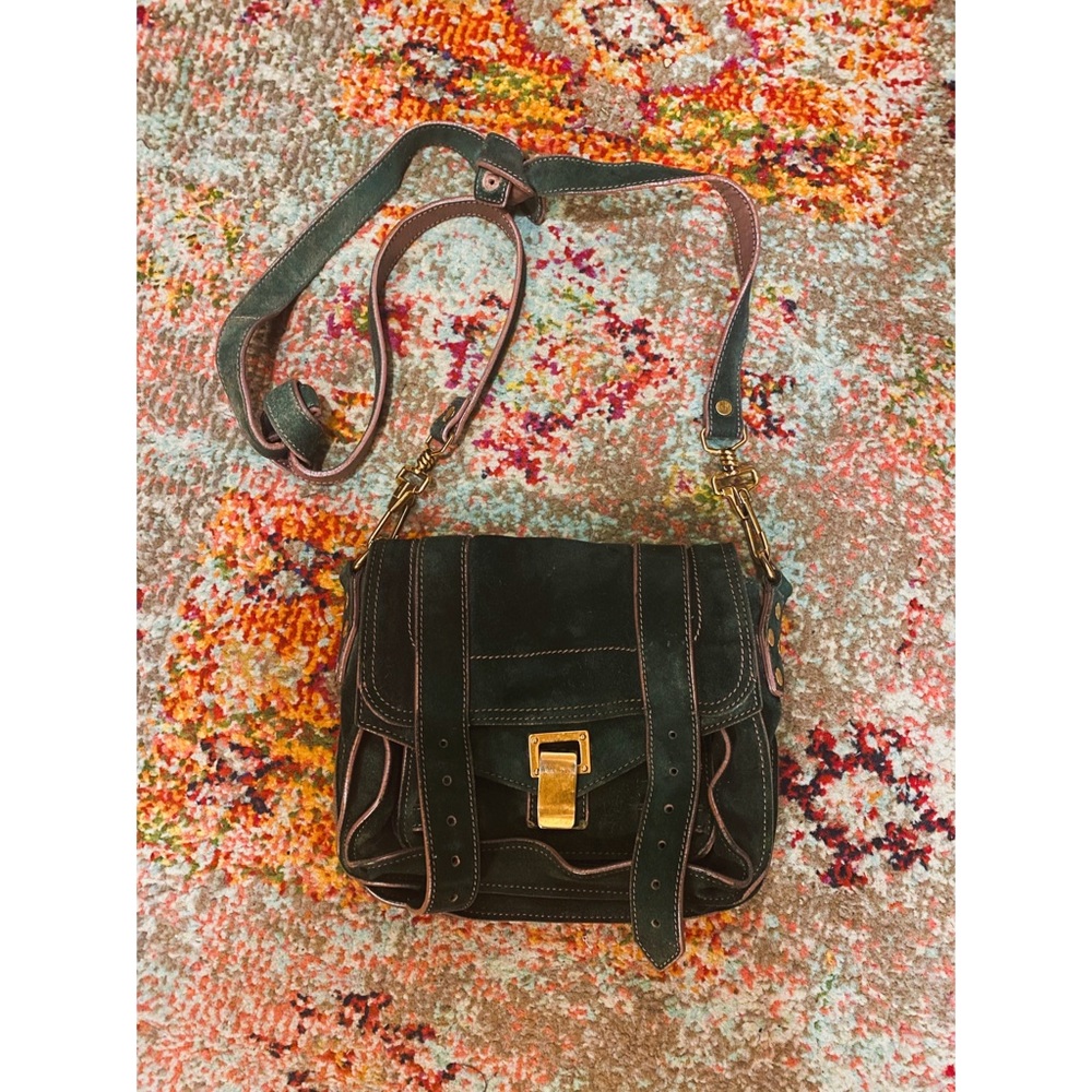 Black Suede Proenza Schouler PS1 Mini